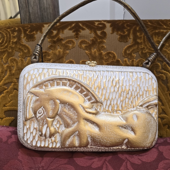 Timmy Woods Gold and Silver Horse Clutch - Picture 6 of 7